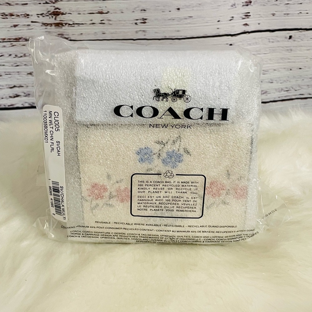 NWT Coach Mini Wallet On A Chain With Floral Print - Picture 4 of 6